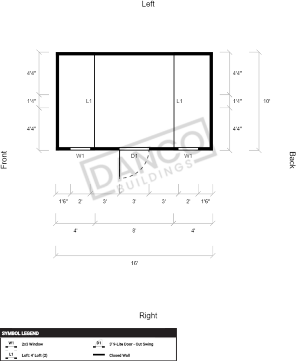 Side Lofted Barn 10x16 - Image 2