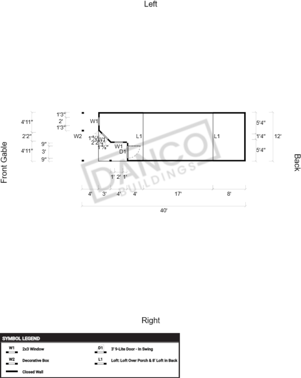 Deluxe Lofted Barn Cabin 12x40 - Image 7