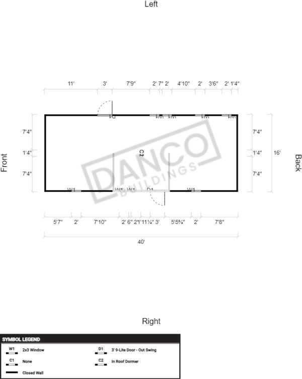 Side Garden Shed 16x40 - Image 2