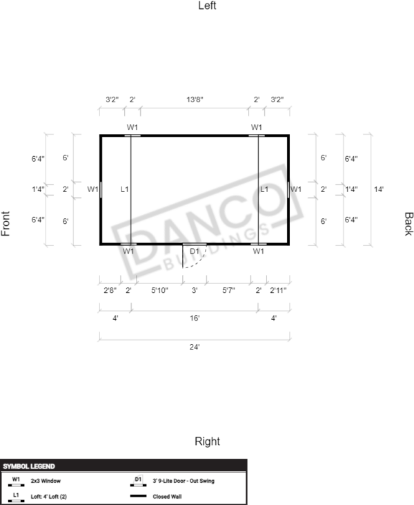 Side Lofted Barn 14x24 - Image 2
