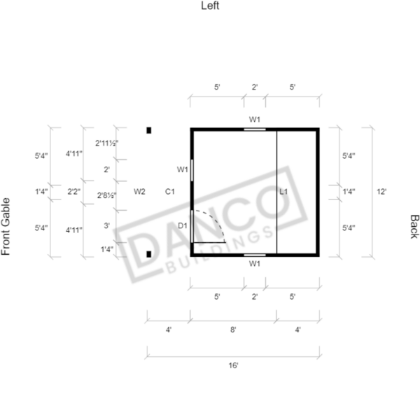 Lofted Barn Cabin 12x16 - Image 2