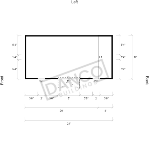 Side Lofted Barn 12x24 - Image 2