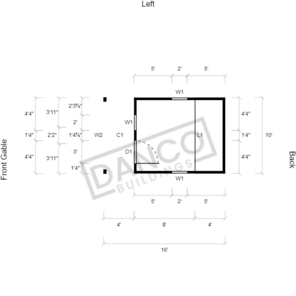 Lofted Barn Cabin 10x16 - Image 2