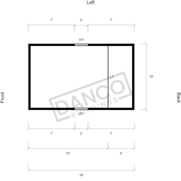 Extra Economy Lofted Barn 10x16 - Image 2