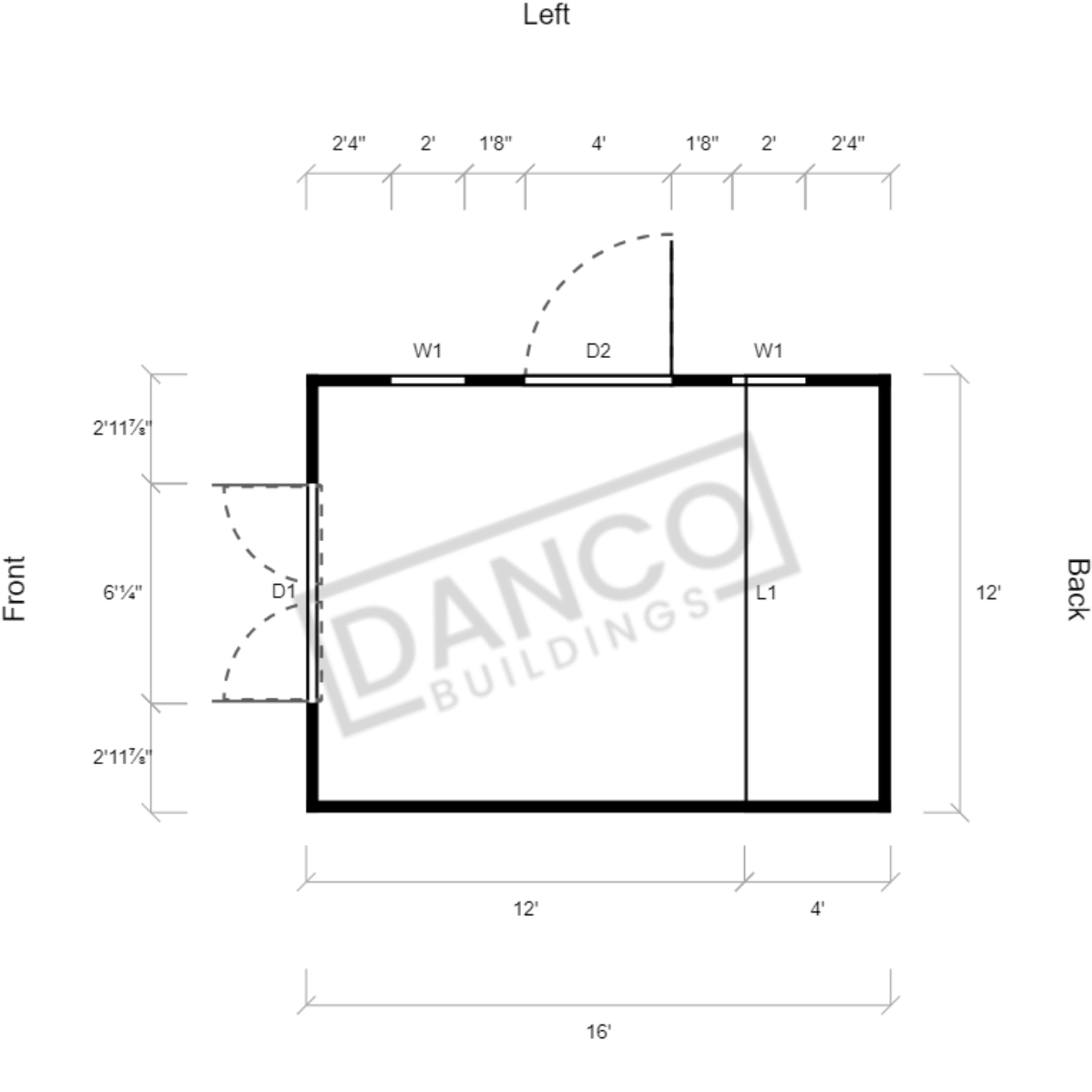Extra Economy Lofted Barn 12x16 - Image 2