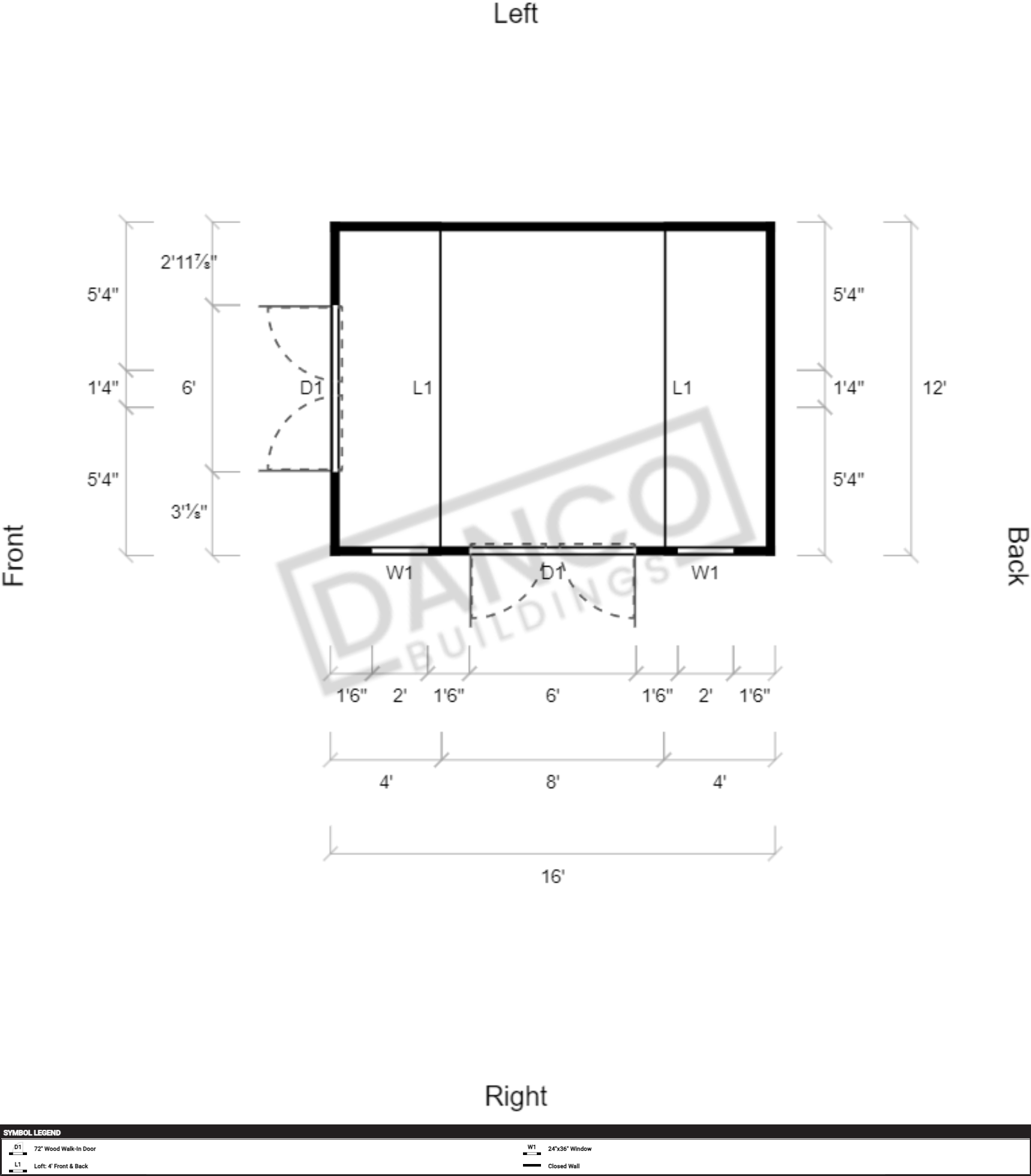 Side Lofted Barn 12x16 - Image 2