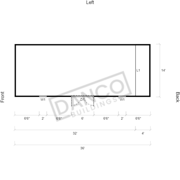 Side Lofted Barn 14x36 - Image 2