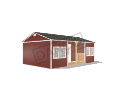 Center Side Porch Cabin 16x24