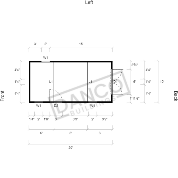 Side Lofted Barn 10x20 - Image 2