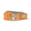 Corner Porch Cabin 16x32