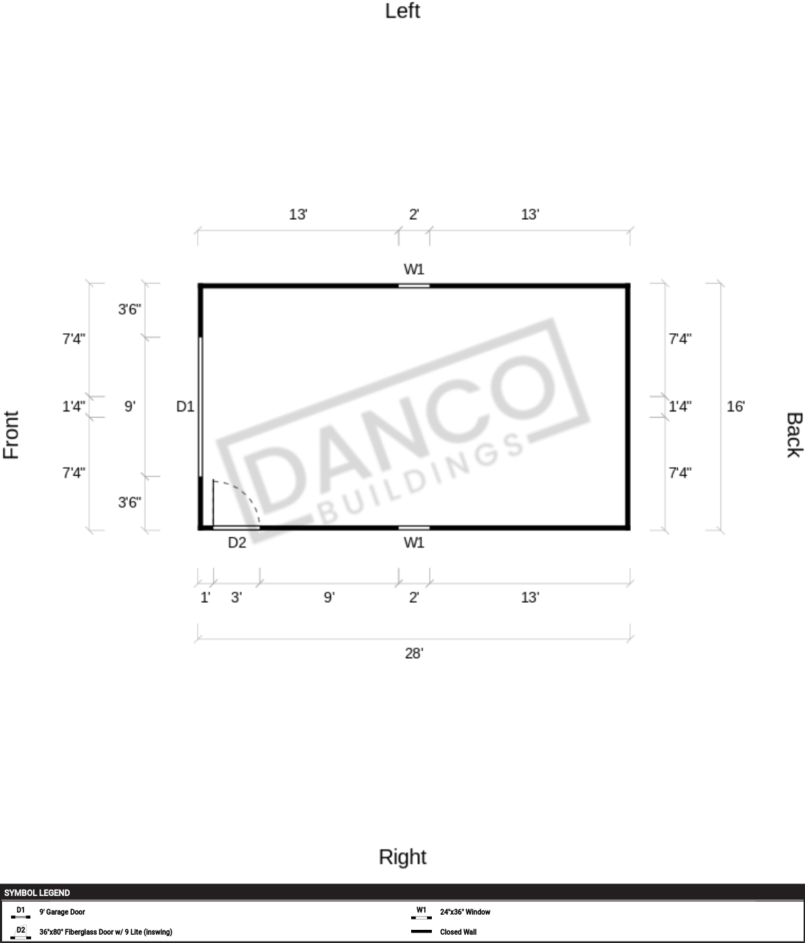 Garage 16x28 - DANCO Buildings