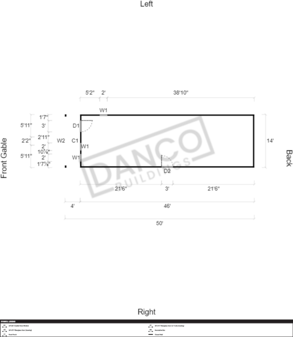 Lofted Barn Cabin 14x50 - Image 2