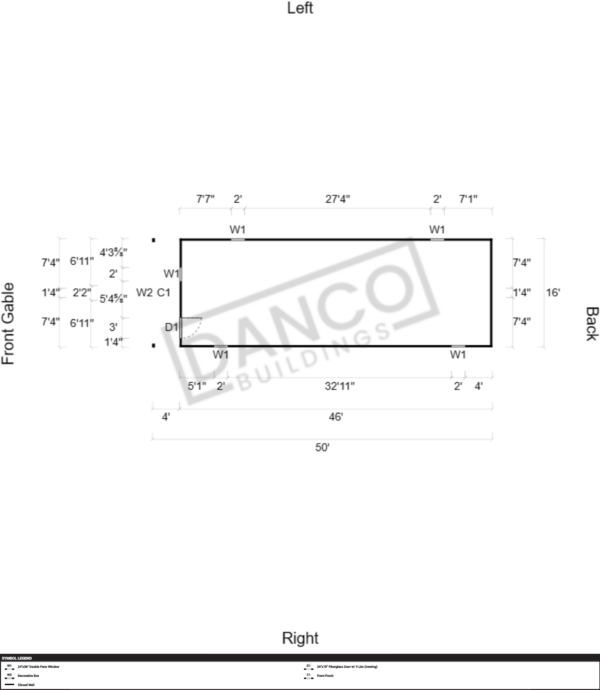 Lofted Barn Cabin 16x50 - DANCO Buildings