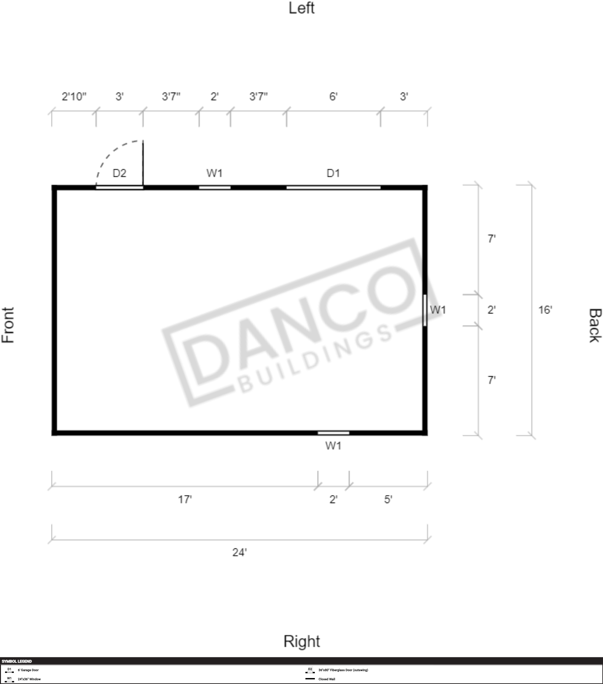 Garage 16x24 - DANCO Buildings