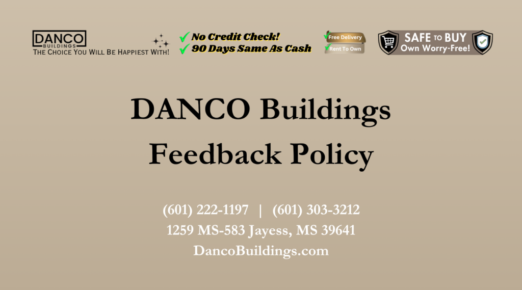 DANCO Buildings Feedback Policy