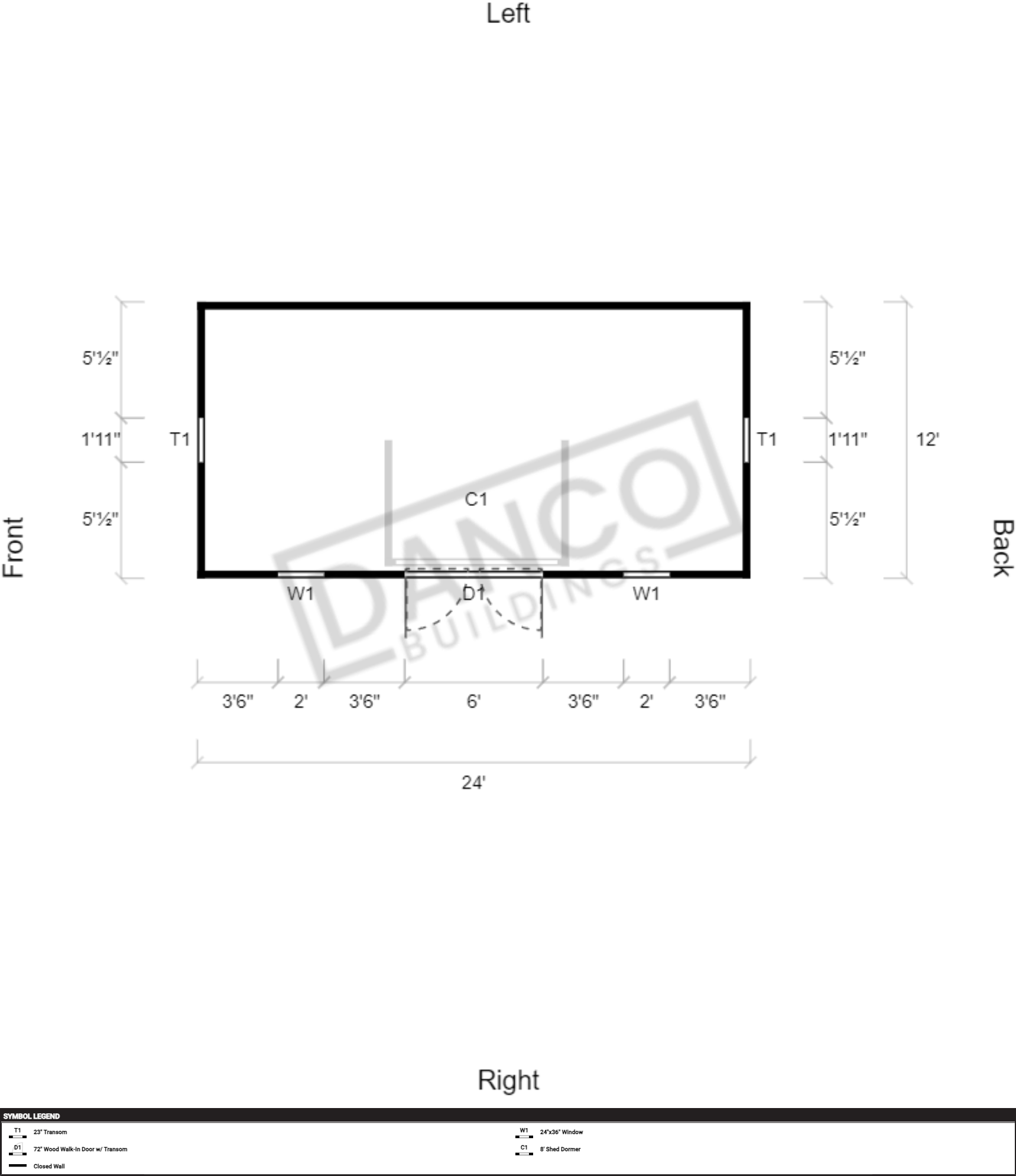 Dormer Shed 12x24 - Danco Buildings