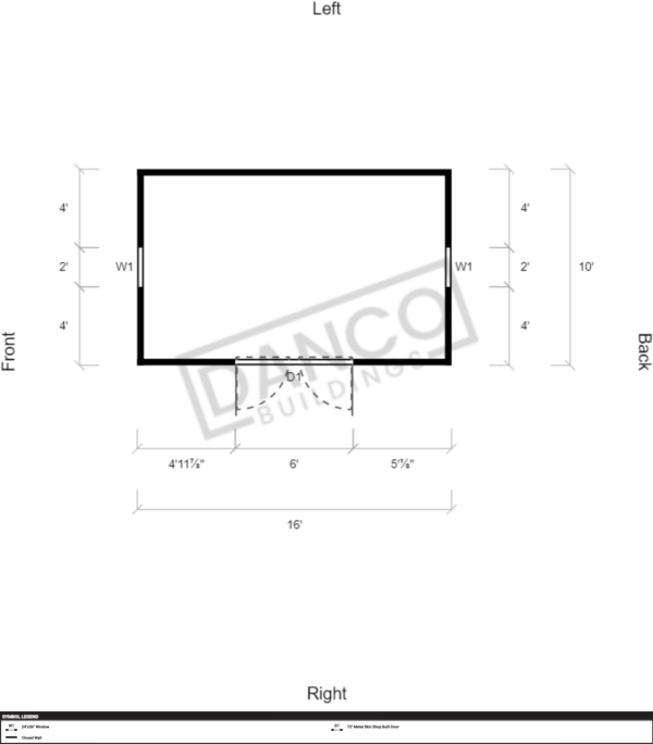 Extra Economy Lofted Barn 10x16 - Image 2
