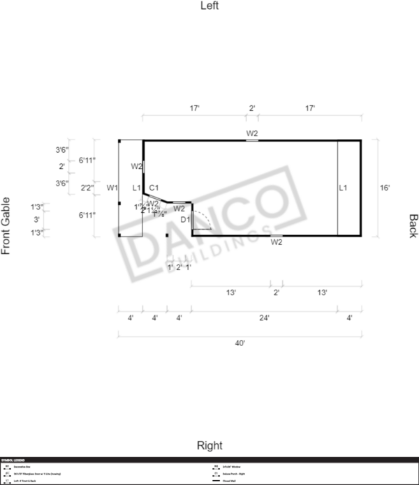 Wraparound Porch Lofted Barn Cabin 16x40 - Image 2