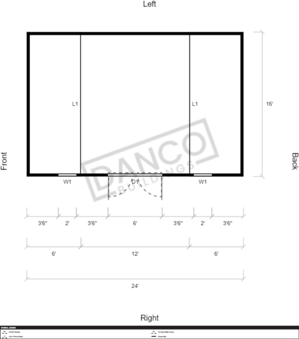 Side Lofted Barn 16x24 - Image 2