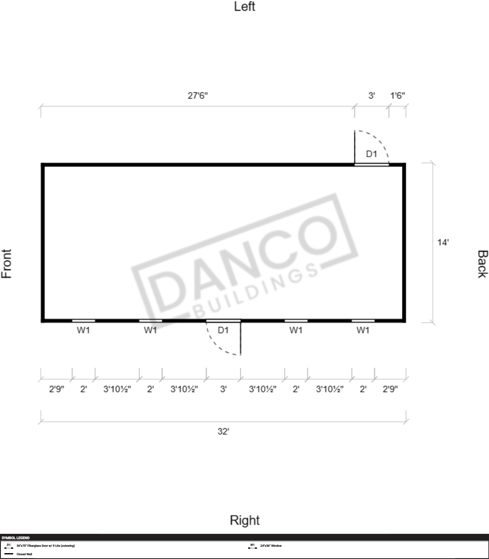 Garden Shed 14x32 - DANCO Buildings