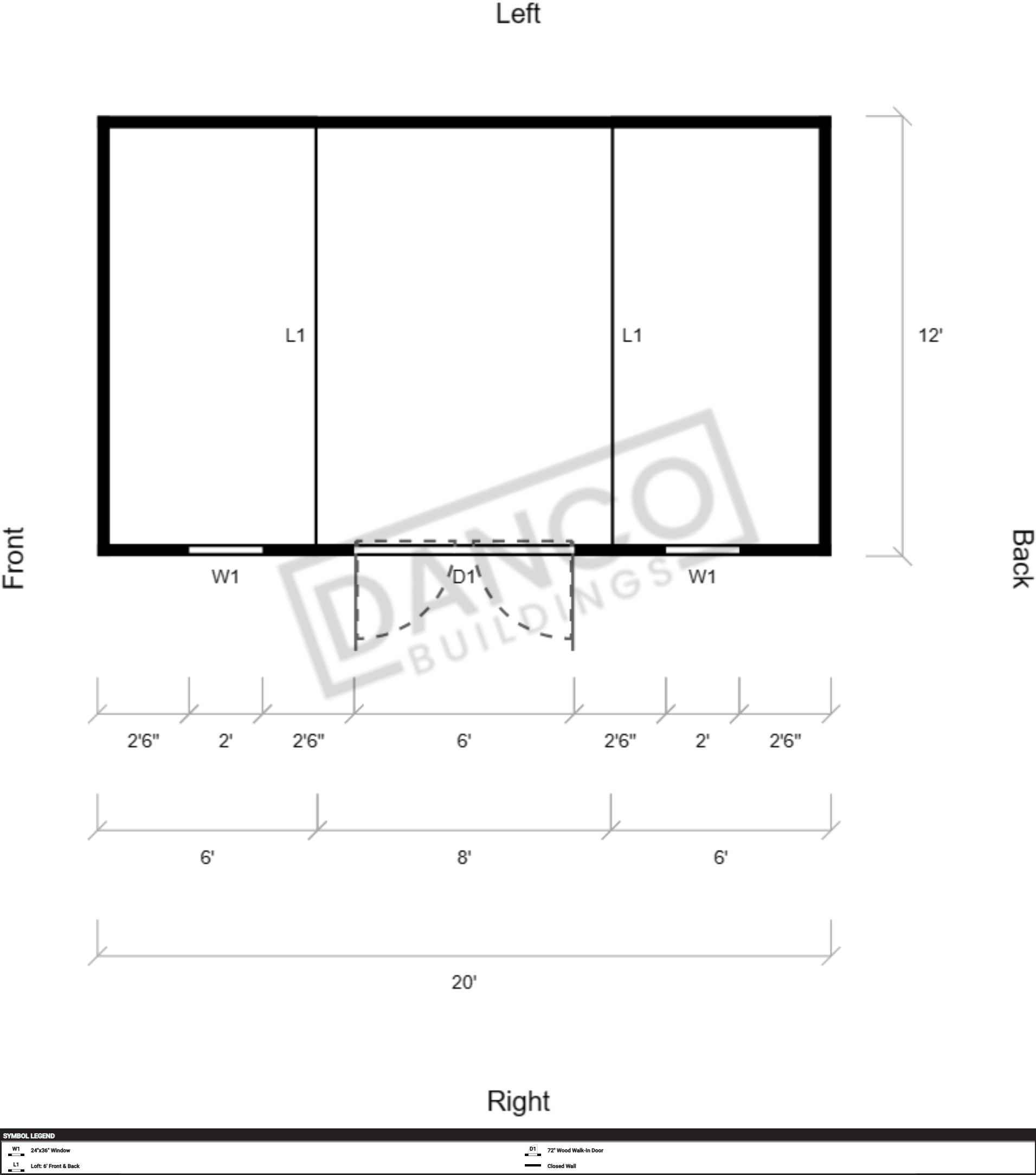 Side Lofted Barn 12x20 - Image 2