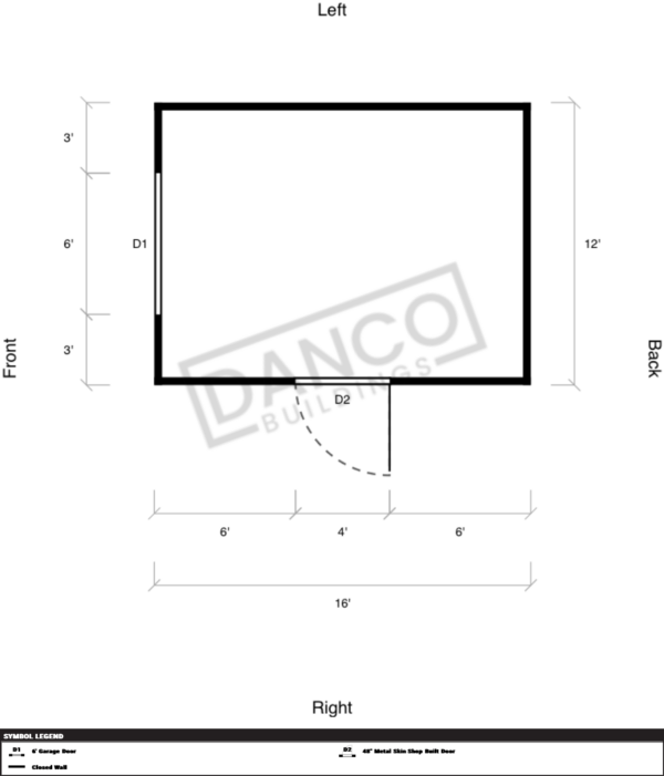 Utility Shed Premium 12x16 - Image 2