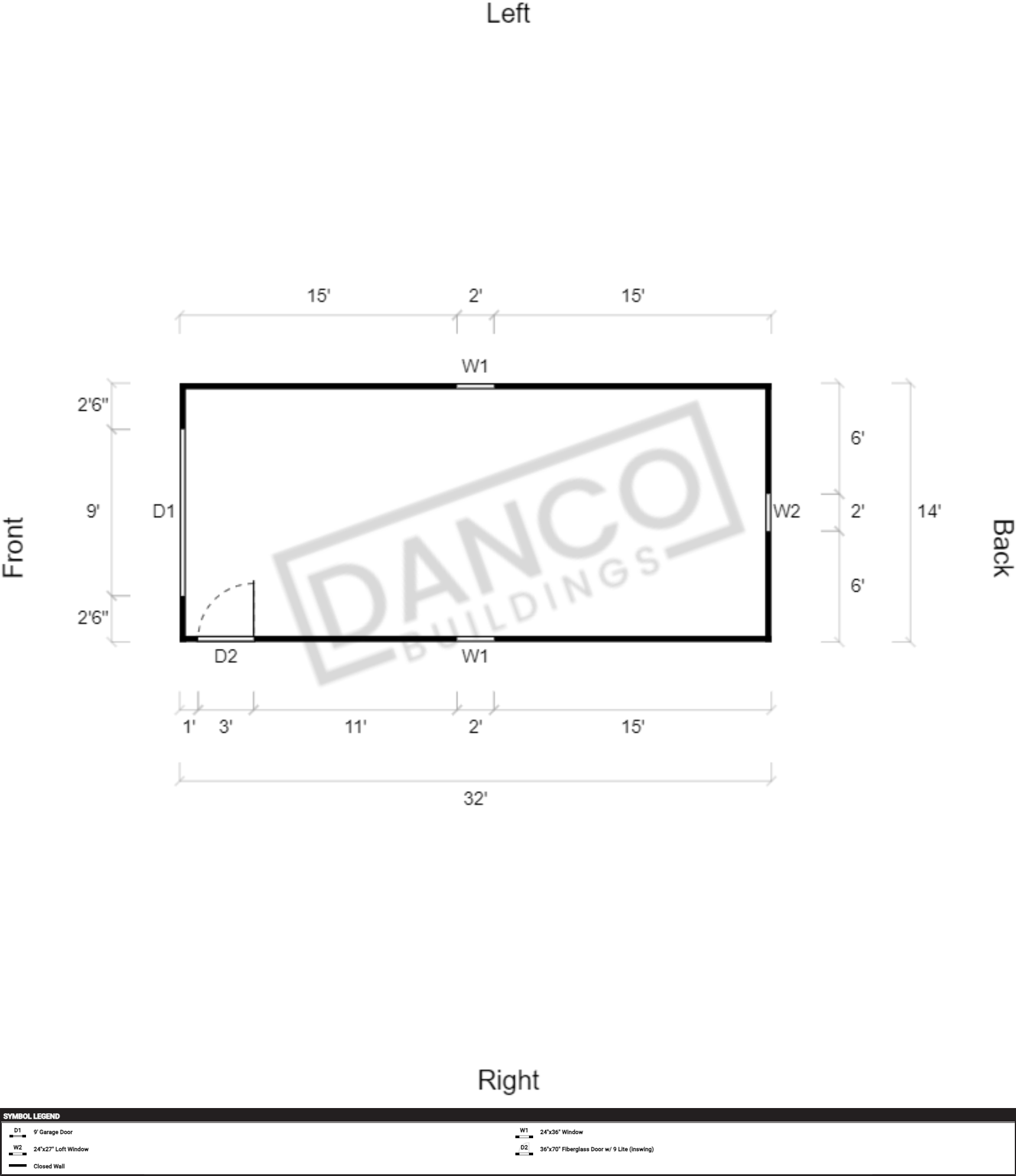 Lofted Barn Garage 14x32 - Image 2