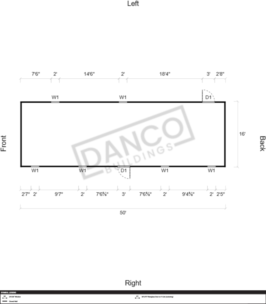 Garden Shed 16X60 - DANCO Buildings