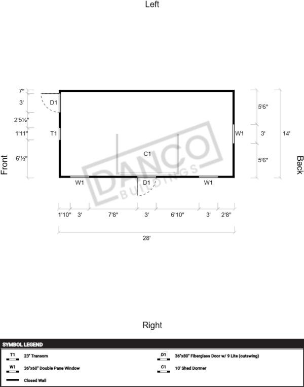 Dormer Shed 14x28 - Image 2