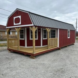 Wraparound Porch Lofted Barn Cabin 12x32/240629