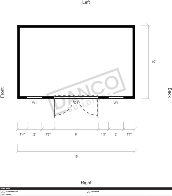 Economy Wood Utility 10x16/240742 - Image 2