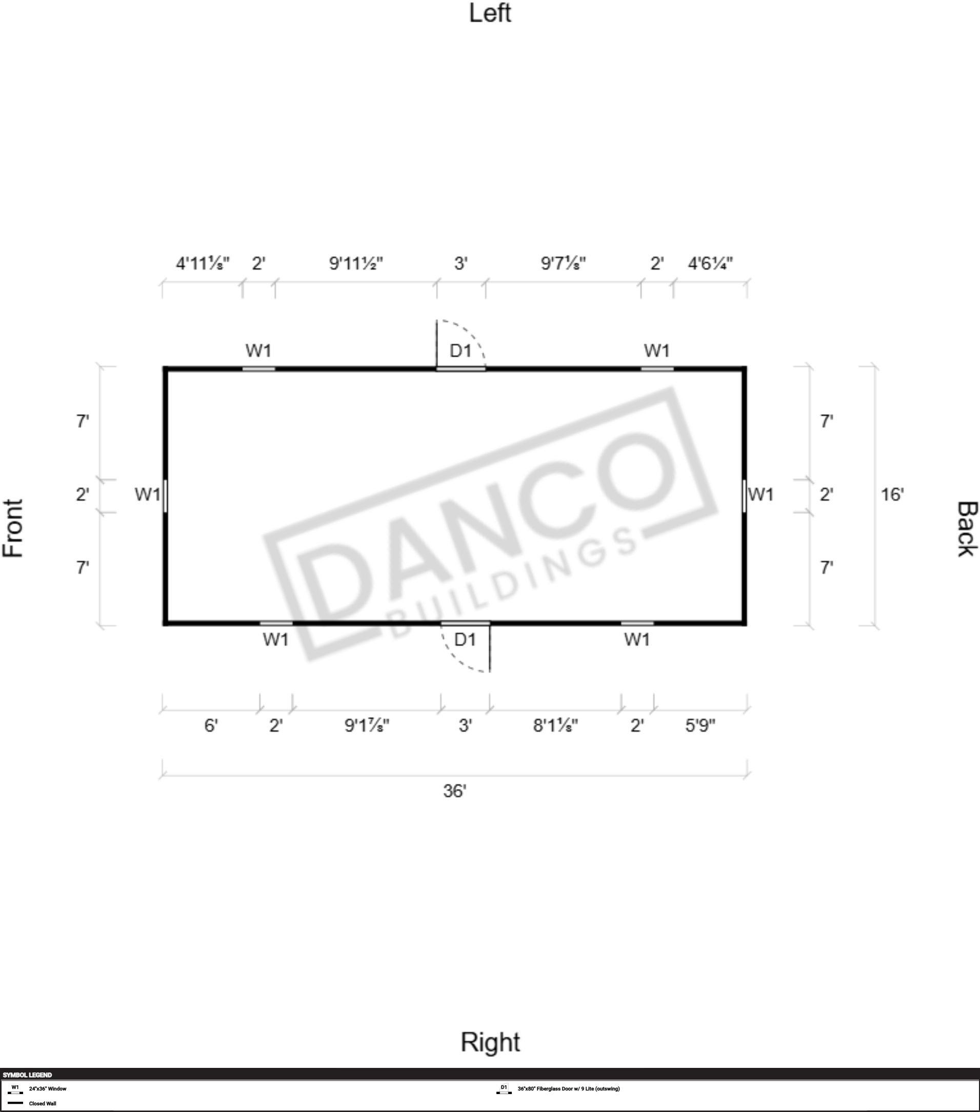 Garden Shed 16x36 - DANCO Buildings