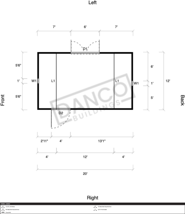 Extra Economy Lofted Barn 12x20 - Image 2