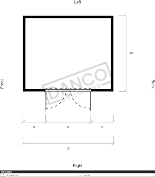 Economy Wood Lofted Barn 10x12 - Image 2