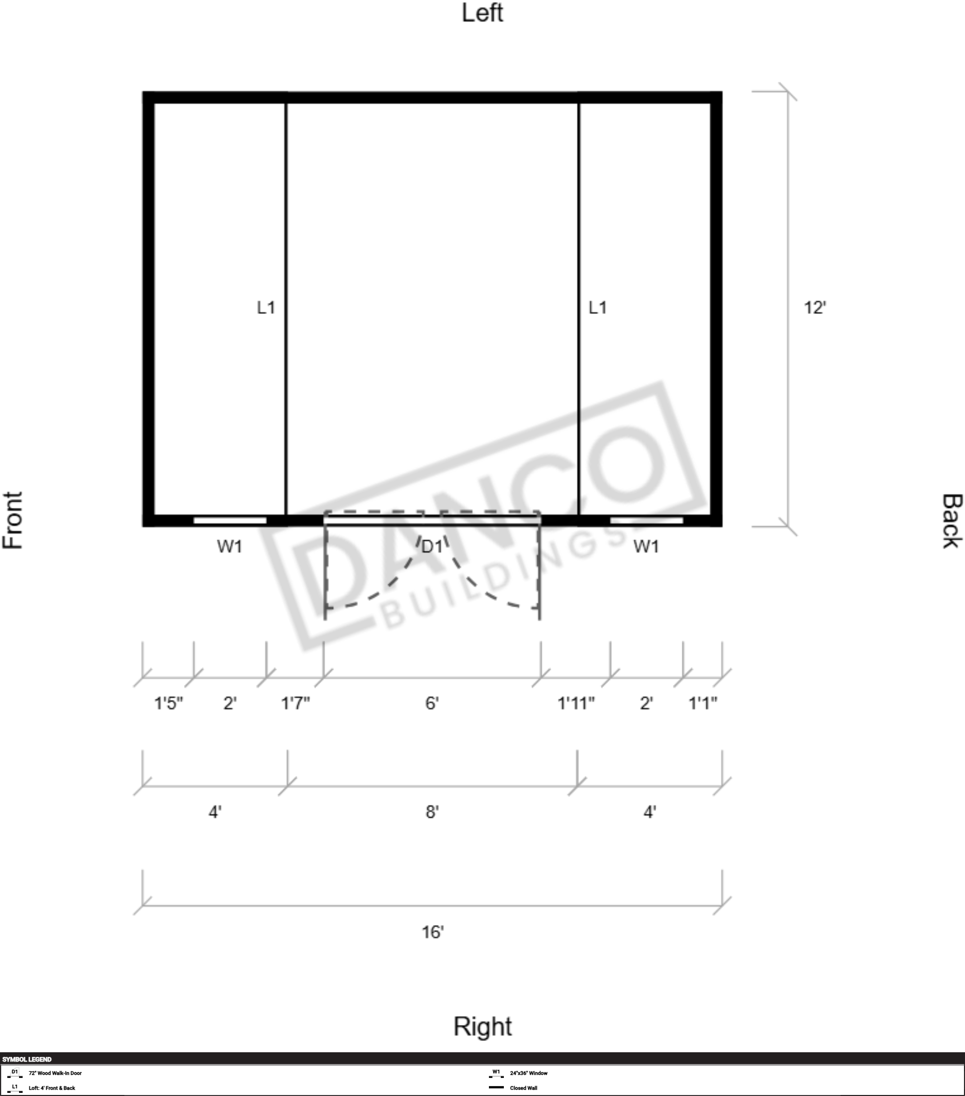 Side Lofted Barn 12x16 - Image 2