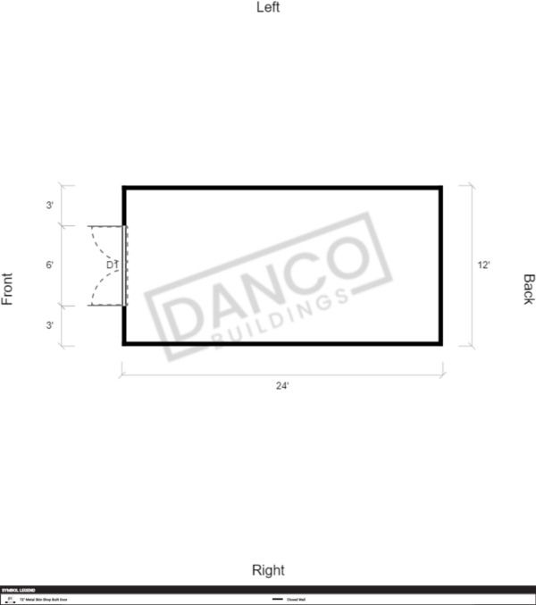 Extra Economy Lofted Barn 12x24 - Image 2