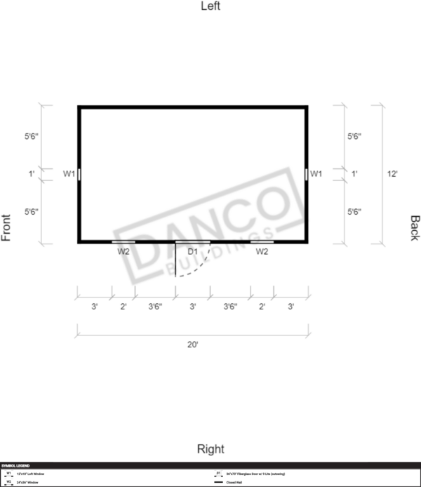 Economy Wood Lofted Barn 12x20 - Image 2