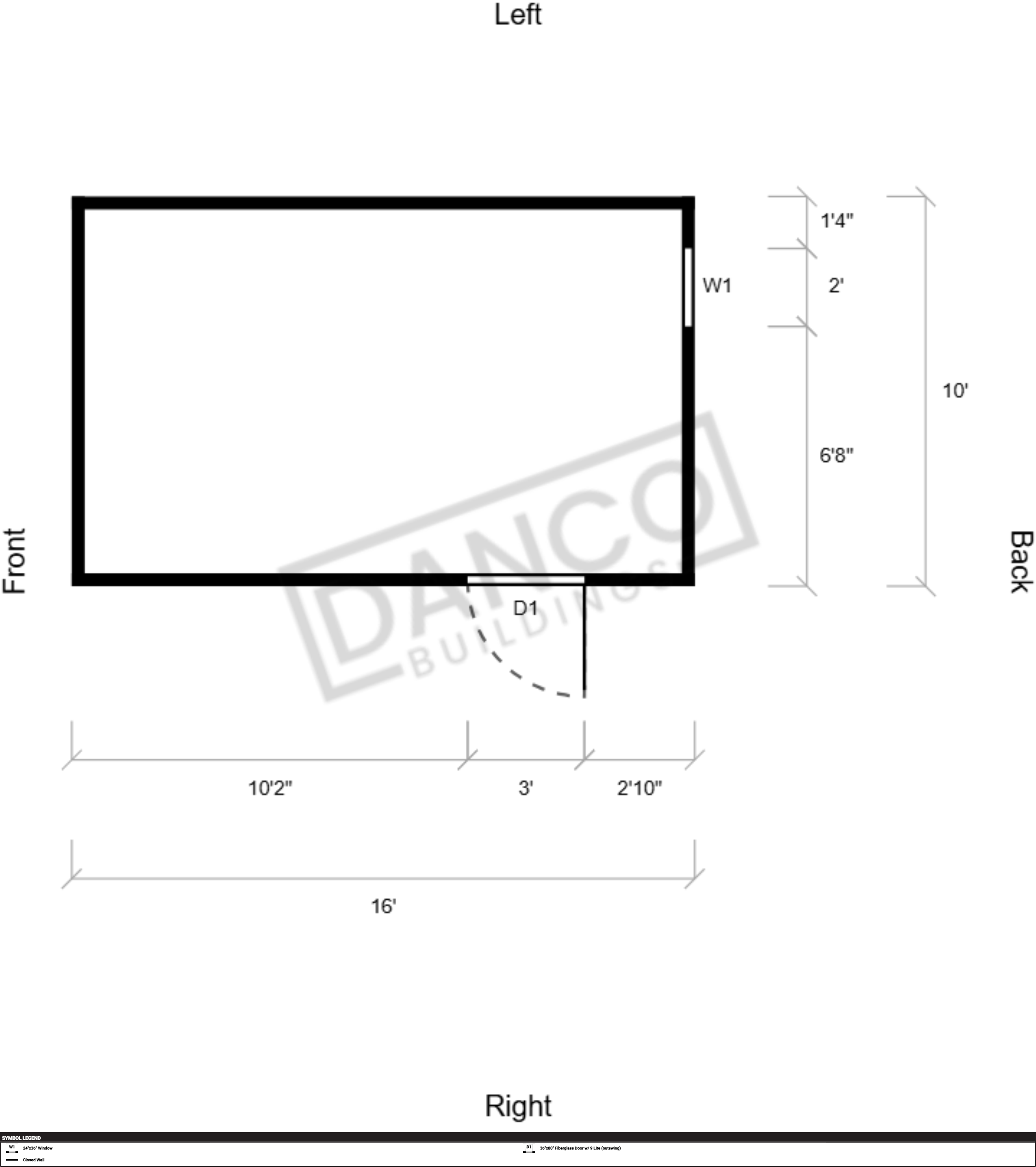 Economy Wood Utility 10x16 - Image 2