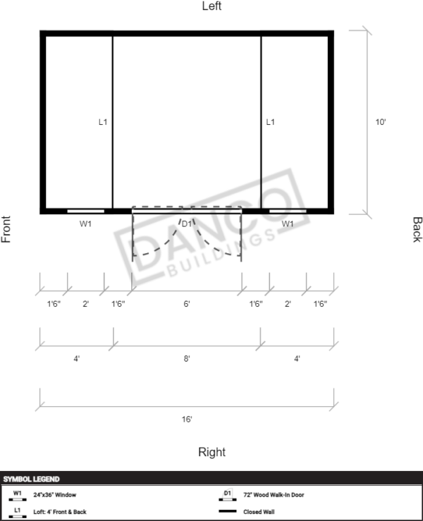 Side Lofted Barn 10x16 - Image 2