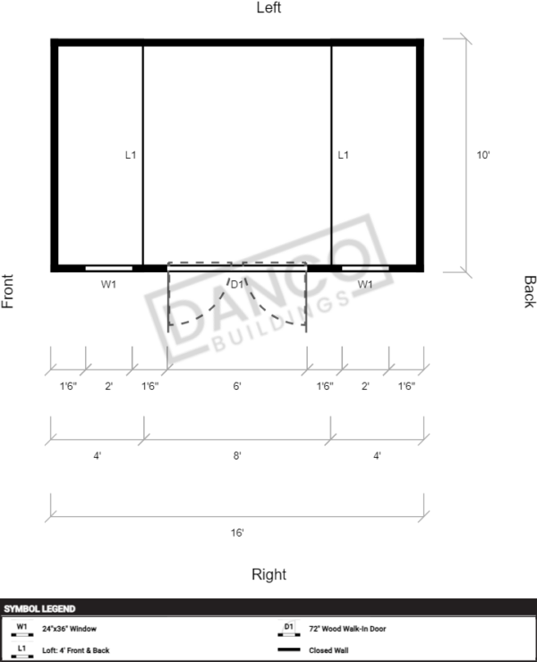 Side Lofted Barn 10x16 - Image 2