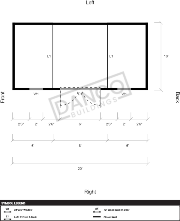 Side Lofted Barn 10x20/241111 - Image 2