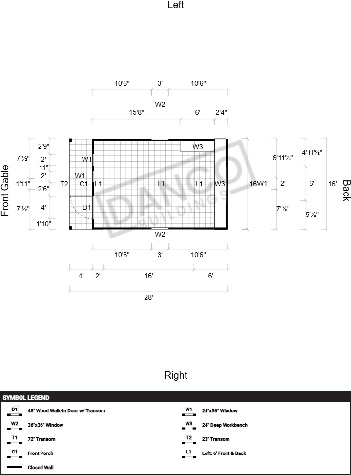 Lofted Barn Cabin 16x28 - Image 2