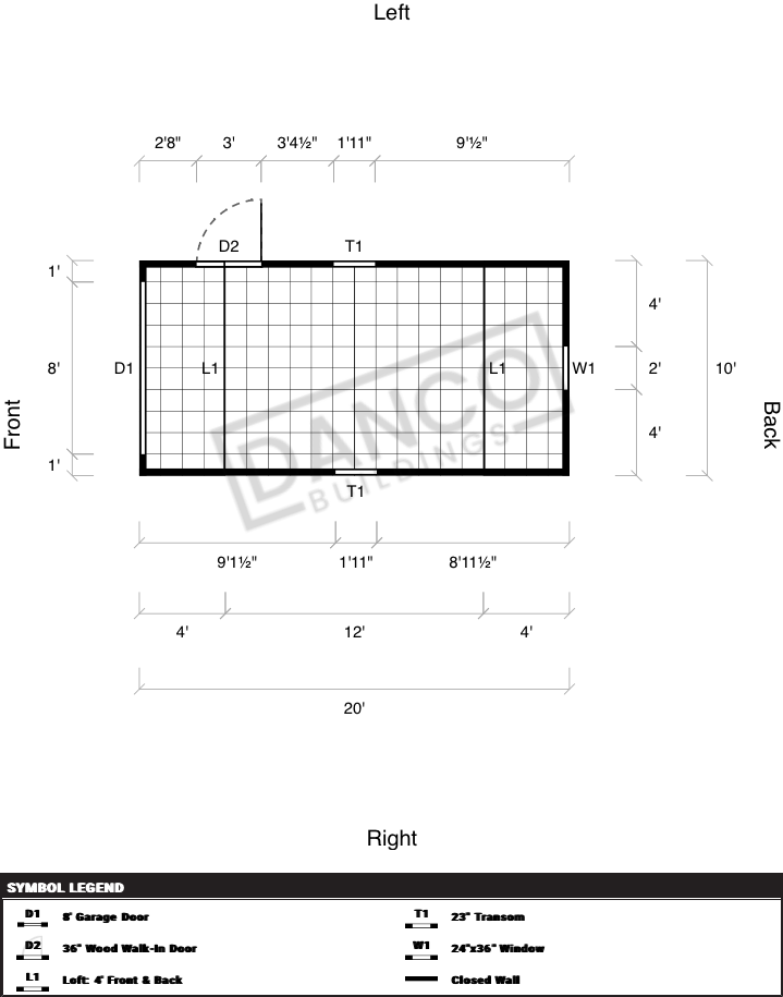 Lofted Barn Garage 10x20 - Image 2