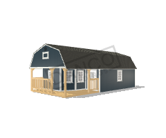 Wraparound Porch Lofted Barn Cabin 16x32