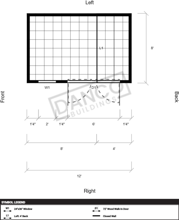 Side Lofted Barn 8x12/240796 - Image 2