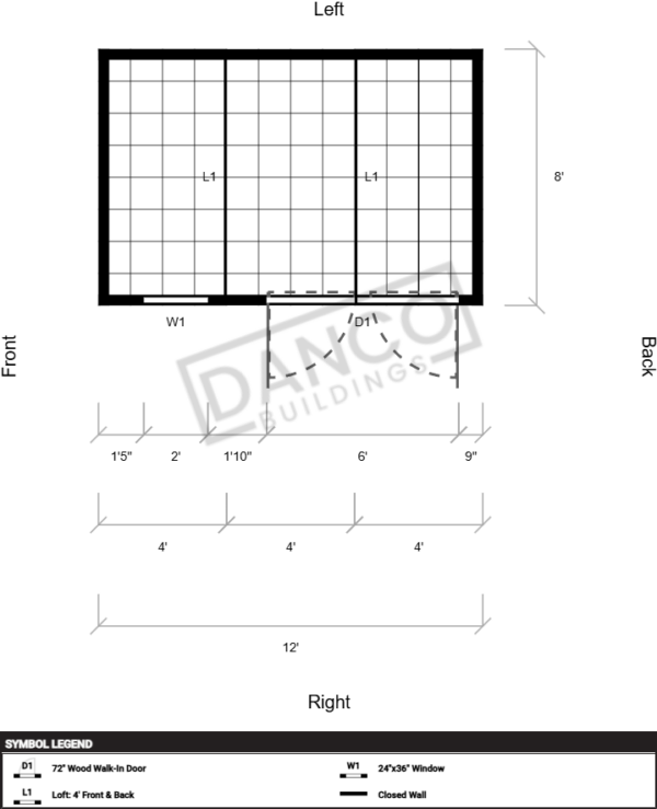 Side Lofted Barn 8x12 - Image 2