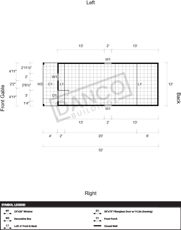 Lofted Barn Cabin 12x32 - Image 2