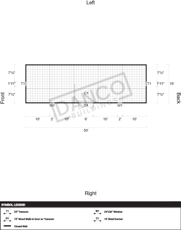 Dormer Shed 16x50 - Image 2