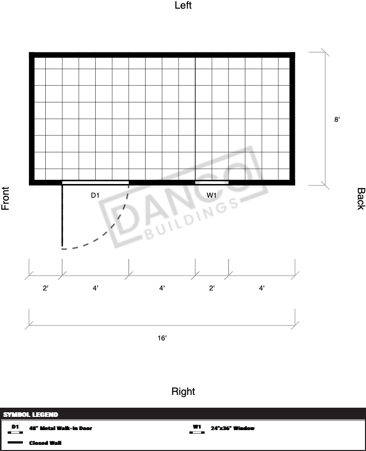 Extra Economy Metal Utility 8x16 - Image 2