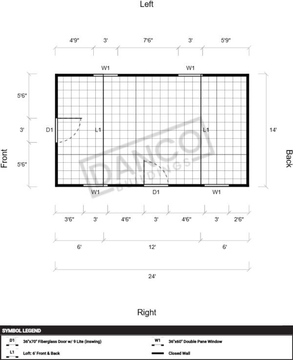 Side Lofted Barn 14x24 - Image 2